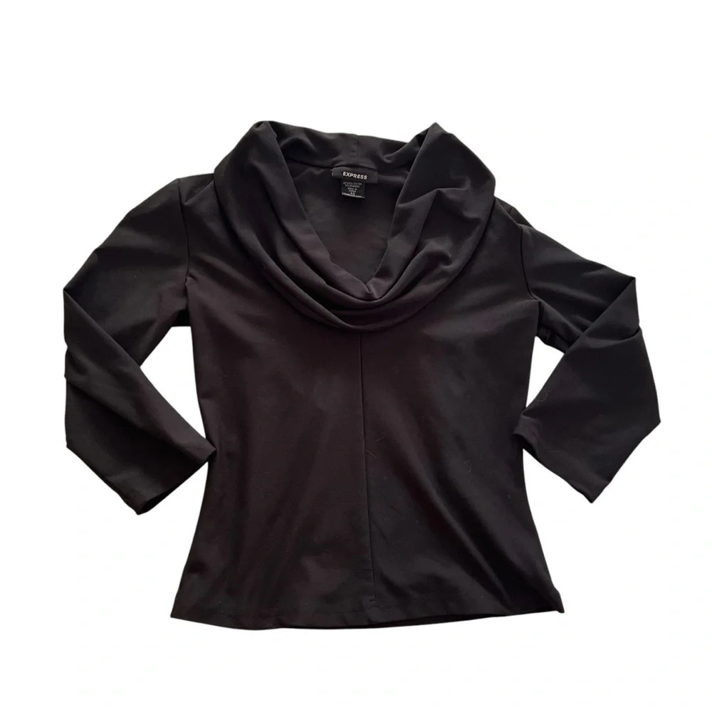 Express Black Cowl Neck Sweater Long sleeve - Picture 4 of 7